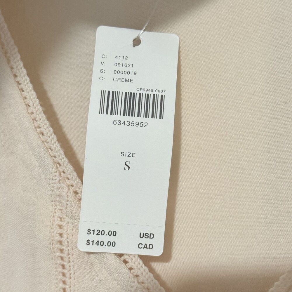 Anthropologie Top Women’s Embroidered Floral Button Down Creme Sz S NWT - Picture 8 of 11